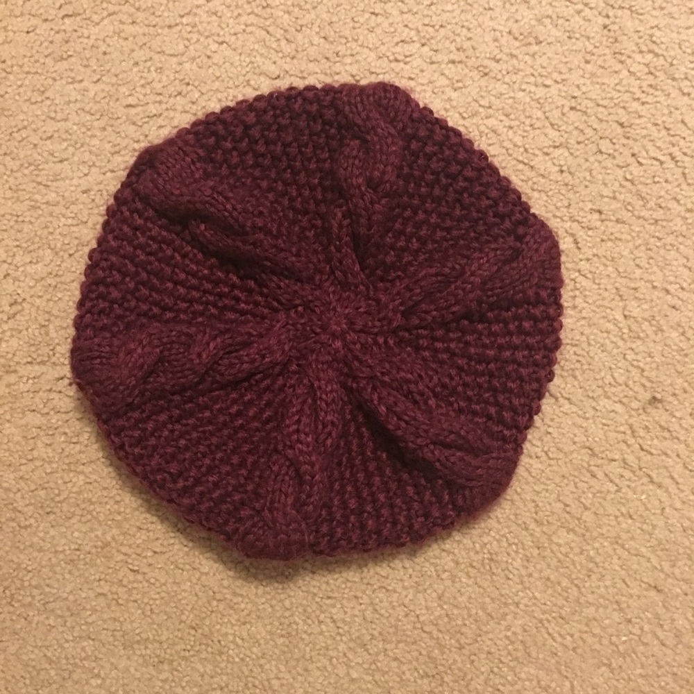 H&M purple slouchy beanie hat